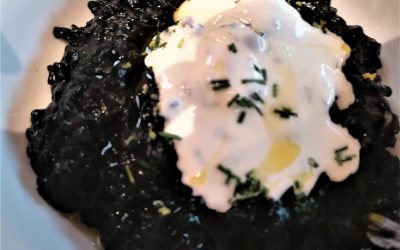 Arroz basmati negro con chipirones